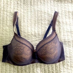 Cacique Balconette bra, lilac lace, 40DD